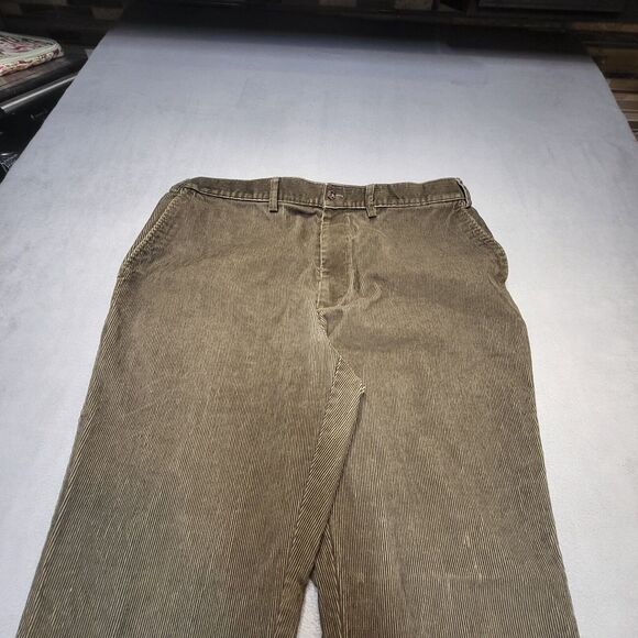 Orvis Corduroy Pants Mens 39x31 Brown Straight Leg Distressed - Picture 2 of 9
